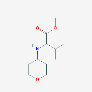 molecular formula C11H21NO3 B13569987 Methyl (tetrahydro-2h-pyran-4-yl)valinate 