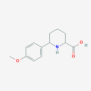 molecular formula C13H17NO3 B13570033 6-(4-Methoxyphenyl)piperidine-2-carboxylic acid CAS No. 1137663-98-9