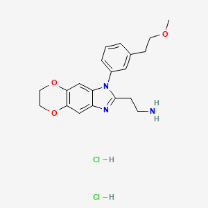 2-{6-[3-(2-Methoxyethyl)phenyl]-10,13-dioxa-4,6-diazatricyclo[7.4.0.0,3,7]trideca-1(9),2,4,7-tetraen-5-yl}ethan-1-aminedihydrochloride