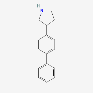 molecular formula C16H17N B13570066 3-([1,1'-Biphenyl]-4-yl)pyrrolidine 