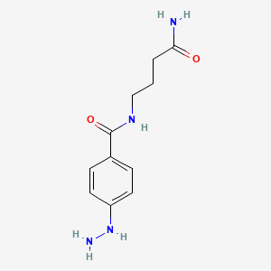 N-(4-amino-4-oxobutyl)-4-hydrazinylbenzamide