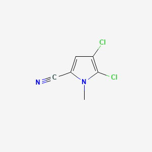 molecular formula C6H4Cl2N2 B13570076 4,5-dichloro-1-methyl-1H-pyrrole-2-carbonitrile 