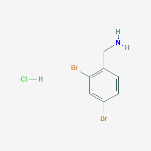 molecular formula C7H8Br2ClN B13570083 (2,4-Dibromophenyl)methanaminehydrochloride 