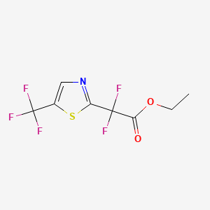 molecular formula C8H6F5NO2S B13570118 Ethyl2,2-difluoro-2-[5-(trifluoromethyl)-1,3-thiazol-2-yl]acetate 