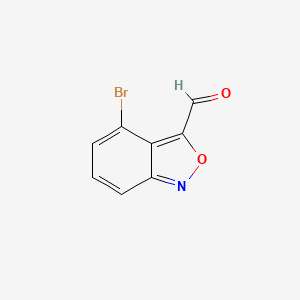 molecular formula C8H4BrNO2 B13570183 4-Bromobenzo[c]isoxazole-3-carbaldehyde 