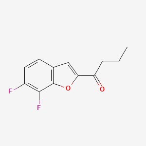 molecular formula C12H10F2O2 B13570226 1-(6,7-Difluorobenzofuran-2-yl)butan-1-one 