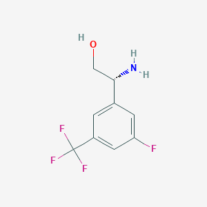 molecular formula C9H9F4NO B13570228 (r)-2-Amino-2-(3-fluoro-5-(trifluoromethyl)phenyl)ethan-1-ol 