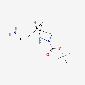 molecular formula C11H20N2O2 B13570251 tert-butyl (1S,4R,5S)-5-(aminomethyl)-2-azabicyclo[2.1.1]hexane-2-carboxylate 