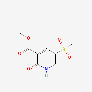 molecular formula C9H11NO5S B13570267 Ethyl 2-hydroxy-5-methanesulfonylpyridine-3-carboxylate 