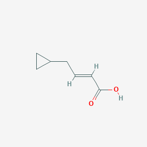 molecular formula C7H10O2 B13570282 4-Cyclopropylbut-2-enoic acid 