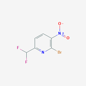 molecular formula C6H3BrF2N2O2 B13570285 2-Bromo-6-(difluoromethyl)-3-nitropyridine 