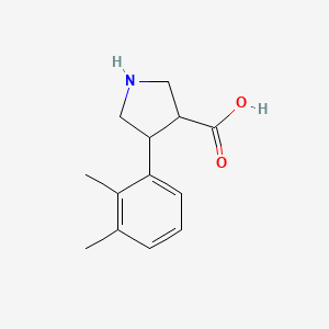 molecular formula C13H17NO2 B13570291 4-(2,3-Dimethylphenyl)pyrrolidine-3-carboxylic acid 