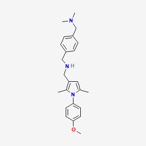 molecular formula C24H31N3O B13570302 ({4-[(dimethylamino)methyl]phenyl}methyl)({[1-(4-methoxyphenyl)-2,5-dimethyl-1H-pyrrol-3-yl]methyl})amine 