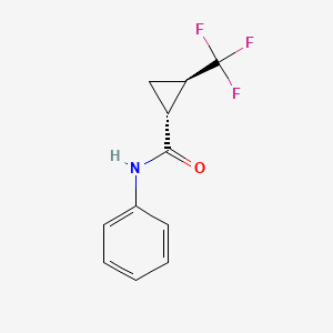 rac-(1R,2R)-N-phenyl-2-(trifluoromethyl)cyclopropane-1-carboxamide