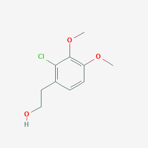 molecular formula C10H13ClO3 B13570340 2-(2-Chloro-3,4-dimethoxyphenyl)ethan-1-ol 