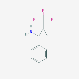 1-Phenyl-2-(trifluoromethyl)cyclopropan-1-amine