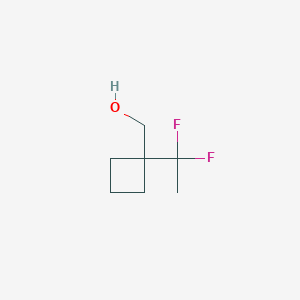 molecular formula C7H12F2O B13570357 [1-(1,1-Difluoroethyl)cyclobutyl]methanol 