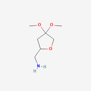 1-(4,4-Dimethoxyoxolan-2-yl)methanamine