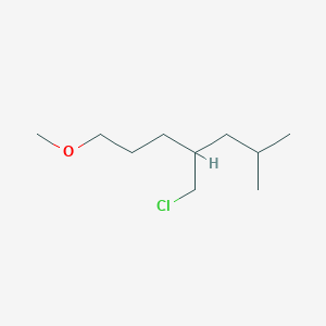 molecular formula C10H21ClO B13570432 4-(Chloromethyl)-1-methoxy-6-methylheptane 