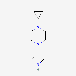 molecular formula C10H19N3 B13570447 1-(Azetidin-3-yl)-4-cyclopropylpiperazine 