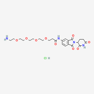 3-[2-[2-[2-(2-aminoethoxy)ethoxy]ethoxy]ethoxy]-N-[2-(2,6-dioxopiperidin-3-yl)-1,3-dioxoisoindol-5-yl]propanamide;hydrochloride