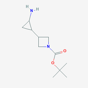 molecular formula C11H20N2O2 B13570477 Tert-butyl 3-(2-aminocyclopropyl)azetidine-1-carboxylate 