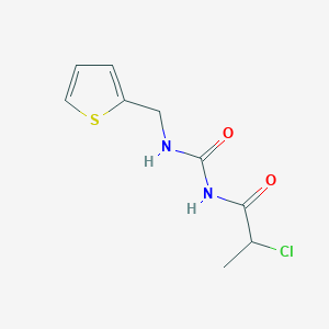 molecular formula C9H11ClN2O2S B13570543 3-(2-Chloropropanoyl)-1-[(thiophen-2-yl)methyl]urea 