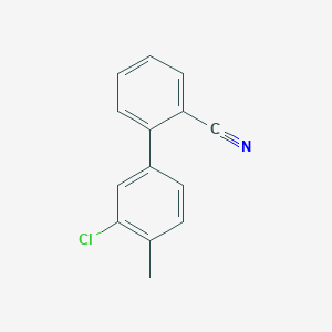 molecular formula C14H10ClN B1357055 3'-氯-4'-甲基-[1,1'-联苯]-2-碳腈 CAS No. 442670-45-3