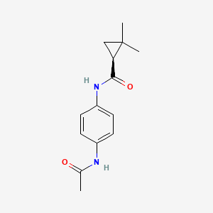 (1S)-N-(4-acetamidophenyl)-2,2-dimethylcyclopropane-1-carboxamide