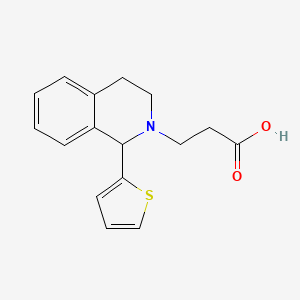 molecular formula C16H17NO2S B13570581 3-(1-(Thiophen-2-yl)-3,4-dihydroisoquinolin-2(1h)-yl)propanoic acid 