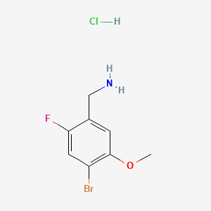 molecular formula C8H10BrClFNO B13570607 1-(4-Bromo-2-fluoro-5-methoxyphenyl)methanaminehydrochloride 