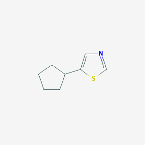 molecular formula C8H11NS B13570618 5-Cyclopentyl-1,3-thiazole 