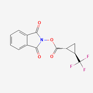 rac-1,3-dioxo-2,3-dihydro-1H-isoindol-2-yl(1R,2R)-2-(trifluoromethyl)cyclopropane-1-carboxylate,trans