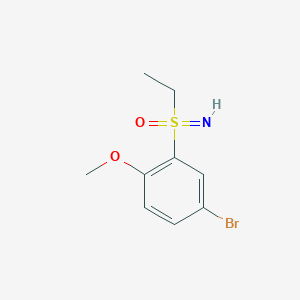 molecular formula C9H12BrNO2S B13570706 (5-Bromo-2-methoxyphenyl)(ethyl)imino-lambda6-sulfanone 