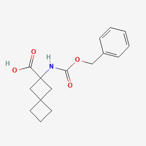 molecular formula C16H19NO4 B13570748 2-(((Benzyloxy)carbonyl)amino)spiro[3.3]heptane-2-carboxylic acid 