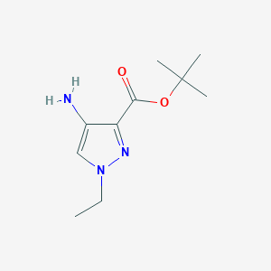 molecular formula C10H17N3O2 B13570759 Tert-butyl 4-amino-1-ethyl-1h-pyrazole-3-carboxylate 