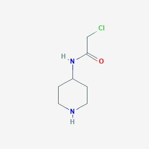 molecular formula C7H13ClN2O B13570764 2-chloro-N-(piperidin-4-yl)acetamide 