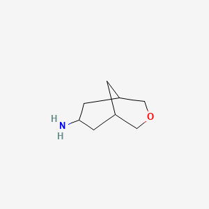 molecular formula C8H15NO B13570771 3-Oxabicyclo[3.3.1]nonan-7-amine 