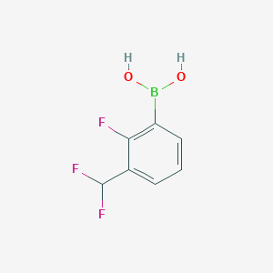 molecular formula C7H6BF3O2 B13570777 (3-(Difluoromethyl)-2-fluorophenyl)boronic acid 