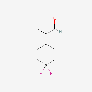 molecular formula C9H14F2O B13570809 2-(4,4-Difluorocyclohexyl)propanal 