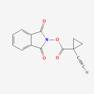 molecular formula C14H9NO4 B13570822 (1,3-dioxoisoindol-2-yl) 1-ethynylcyclopropane-1-carboxylate 