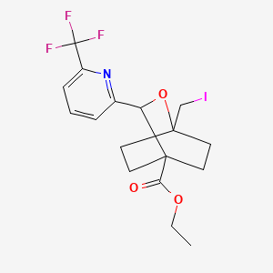 Ethyl 1-(iodomethyl)-3-[6-(trifluoromethyl)pyridin-2-yl]-2-oxabicyclo[2.2.2]octane-4-carboxylate