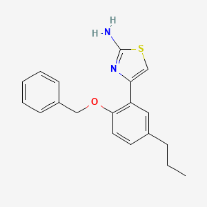 molecular formula C19H20N2OS B13570870 4-[2-(Benzyloxy)-5-propylphenyl]-1,3-thiazol-2-amine 