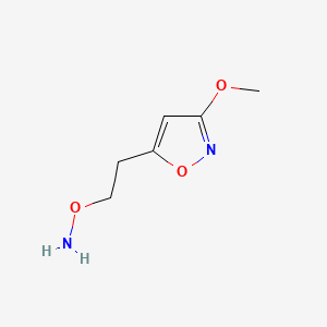 molecular formula C6H10N2O3 B13570883 O-(2-(3-Methoxyisoxazol-5-YL)ethyl)hydroxylamine 