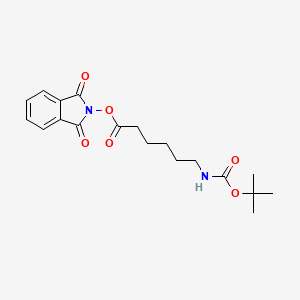 molecular formula C19H24N2O6 B13570935 1,3-Dioxoisoindolin-2-yl 6-((tert-butoxycarbonyl)amino)hexanoate 