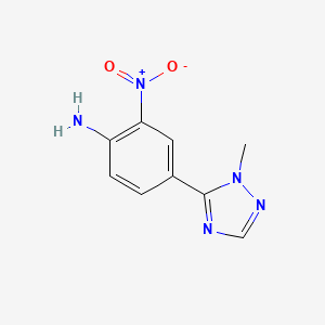 molecular formula C9H9N5O2 B13570937 4-(1-Methyl-1h-1,2,4-triazol-5-yl)-2-nitroaniline 