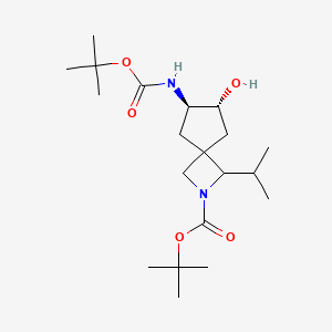 tert-Butyl (6R,7R)-6-((tert-butoxycarbonyl)amino)-7-hydroxy-1-isopropyl-2-azaspiro[3.4]octane-2-carboxylate