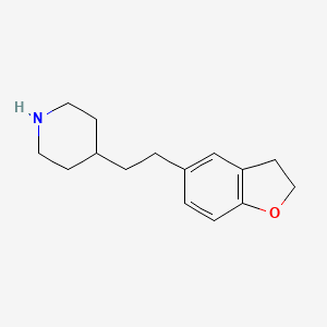 molecular formula C15H21NO B13570969 4-(2-(2,3-Dihydrobenzofuran-5-yl)ethyl)piperidine 