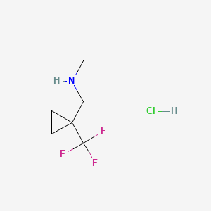 molecular formula C6H11ClF3N B13571024 Methyl({[1-(trifluoromethyl)cyclopropyl]methyl})aminehydrochloride 