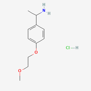 1-[4-(2-Methoxyethoxy)phenyl]ethan-1-aminehydrochloride